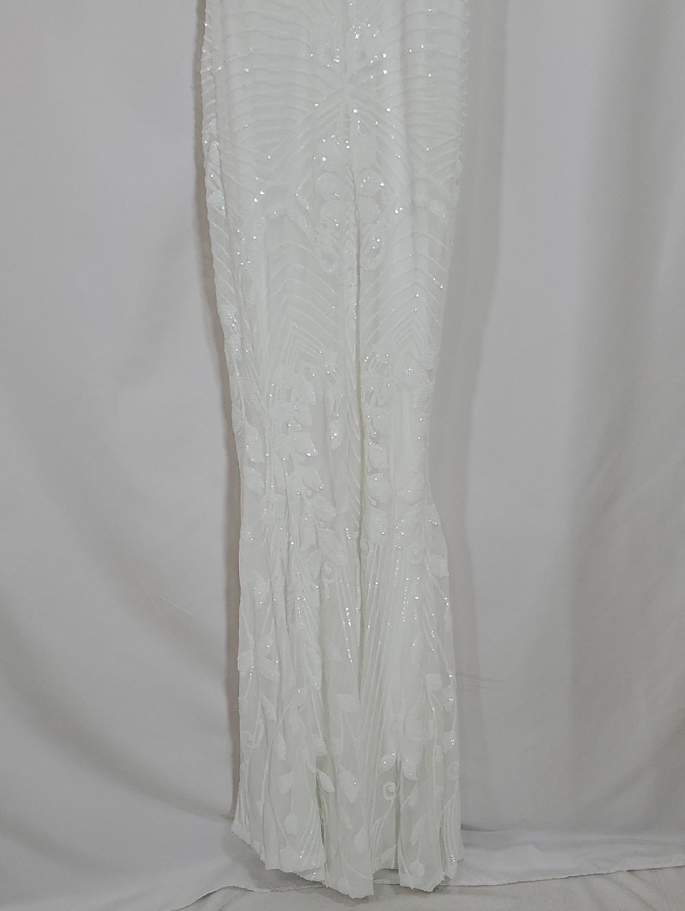 Fashion NOVA Luxe Feeling Sequin Gown - Sleeveless - White - Picture 15 of 16